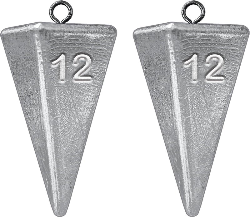 TKHDBF Pyramid Sinkers Fishing Weights, Saltwater Fishing Sinkers for Surf Fishing Gear Tackle - 1oz, 2oz, 3oz - Image 1